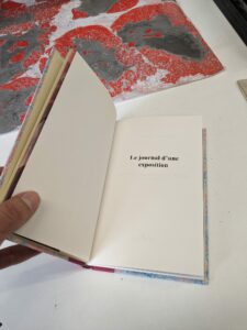 Belle réalisation pour le livre de Jérémy Taburchi "Le journal d'une exposition"
