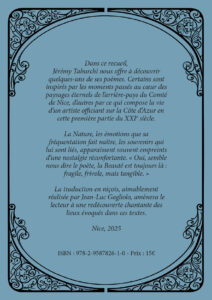 Marcher sur la queue de la comète, un recueil de poèmes de Jérémy Taburchi, édition bilingue français-niçois.