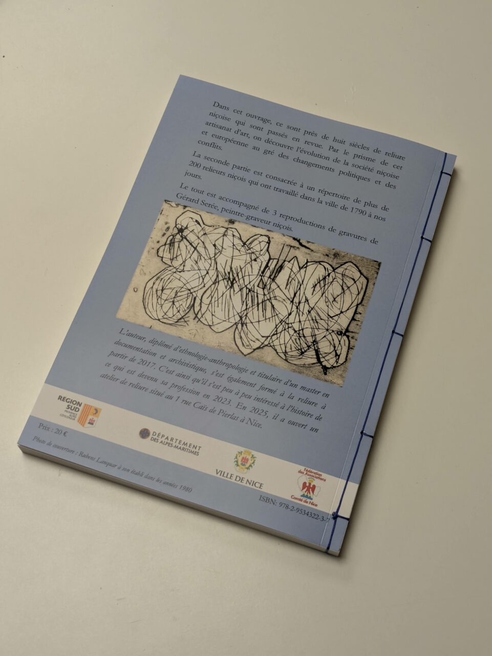 Les relieurs niçois, une histoire du livre à Nice par Vincent Bottasso-Daideri